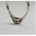 inel solitaire, edwardian. diamant & aur alb 18k. Marea Britanie